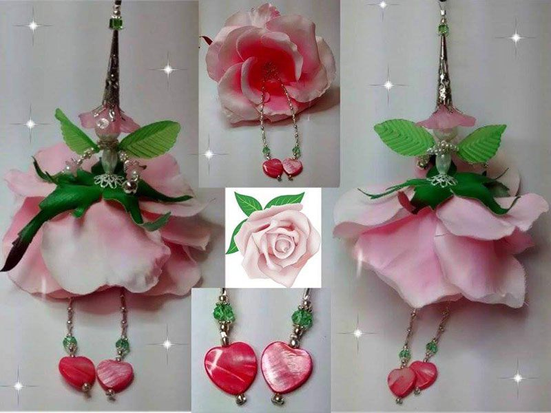 Items from Beaded Flower Fairy workshop at Scarlets Fairy Folk