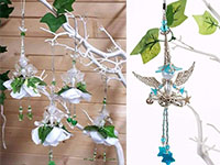 Items from Beaded Flower Fairy workshop at Scarlets Fairy Folk