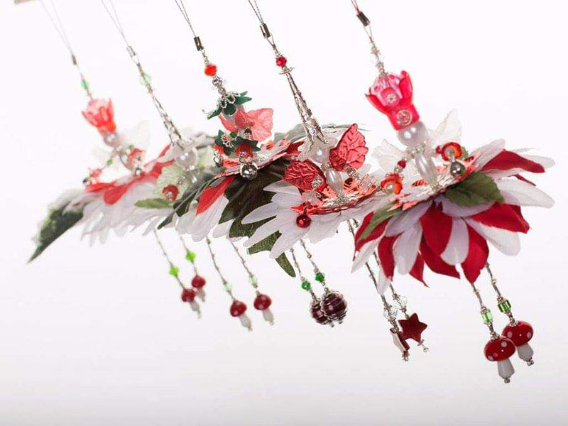 Items from Beaded Flower Fairy workshop at Scarlets Fairy Folk