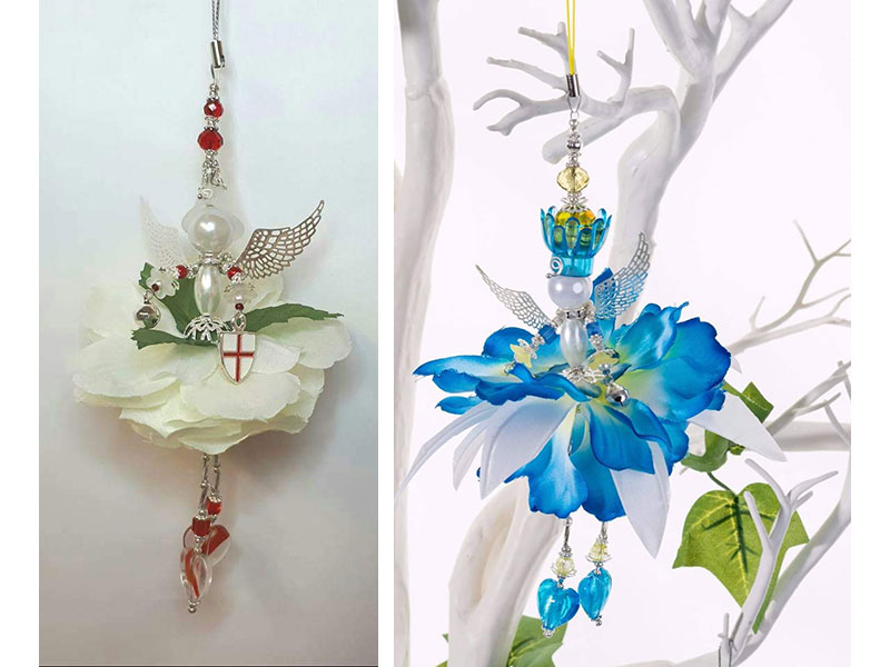 Items from Beaded Flower Fairy workshop at Scarlets Fairy Folk
