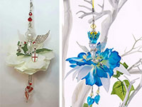 Items from Beaded Flower Fairy workshop at Scarlets Fairy Folk