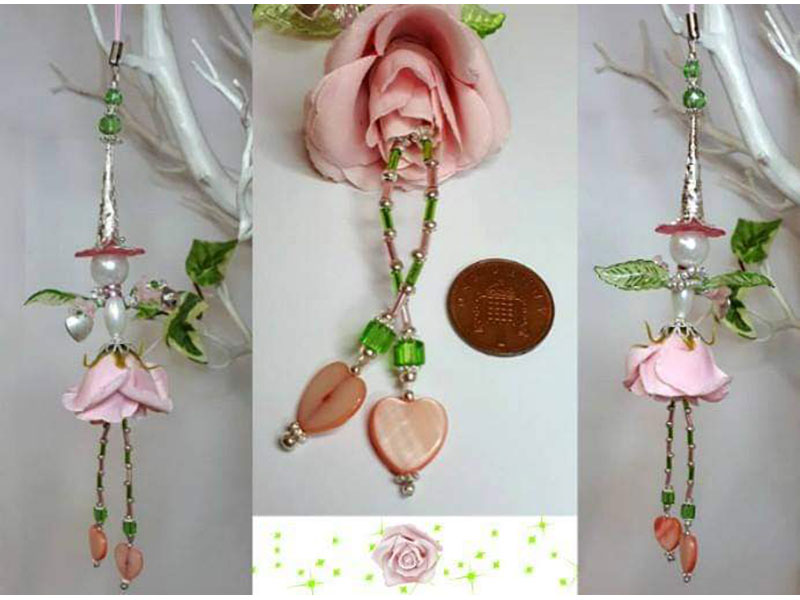 Items from Beaded Flower Fairy workshop at Scarlets Fairy Folk