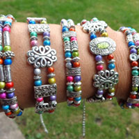 Items from  bracelets workshop at Scarlets Fairy Folk