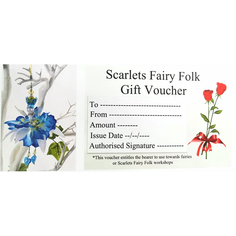 sample gift voucher for Scarlets Fairy Folk
